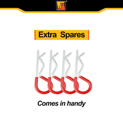Wellmax red hitch pin improves visibility on low-light sites