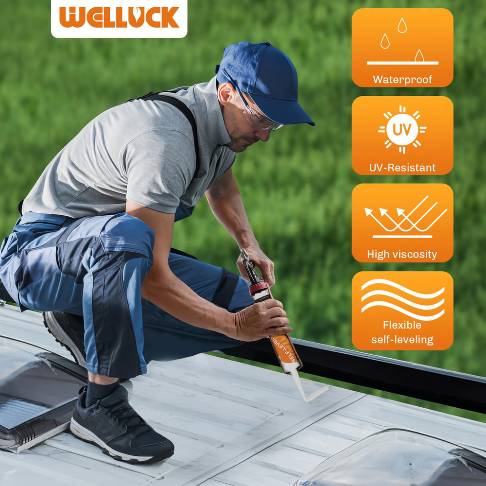 WELLUCK high elasticity withstands vibrations and temperature changes on RV roofs