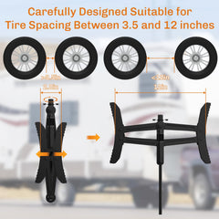 Welluck premium cast-iron construction for durable tire grip in outdoor conditions