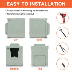 WELLUCK RV cord plugged in demonstrates secure outdoor setup.