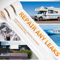 WELLUCK RV roof tape applied on metal surface sealing joints