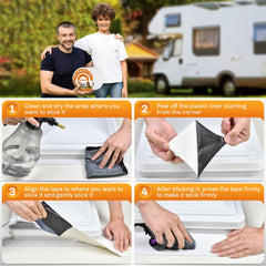 Weatherproof WELLUCK roof tape resisting outdoor elements
