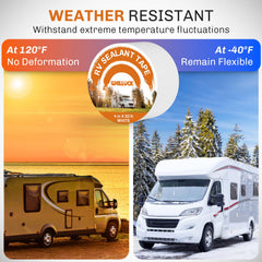 Welluck sealing cracks with RV roof tape for durable leakage prevention