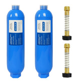 Wely Pivotalone RV inline filter with compact housing improves taste and reduces odors.