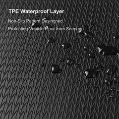 WENNEBIRD waterproof TPE layer keeps liquids away from the car floor.