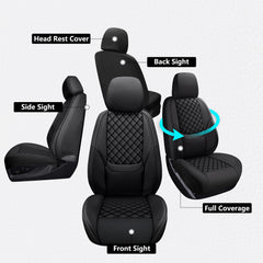 WENNFOUR F150 front seat detail showing durable faux leather and easy care