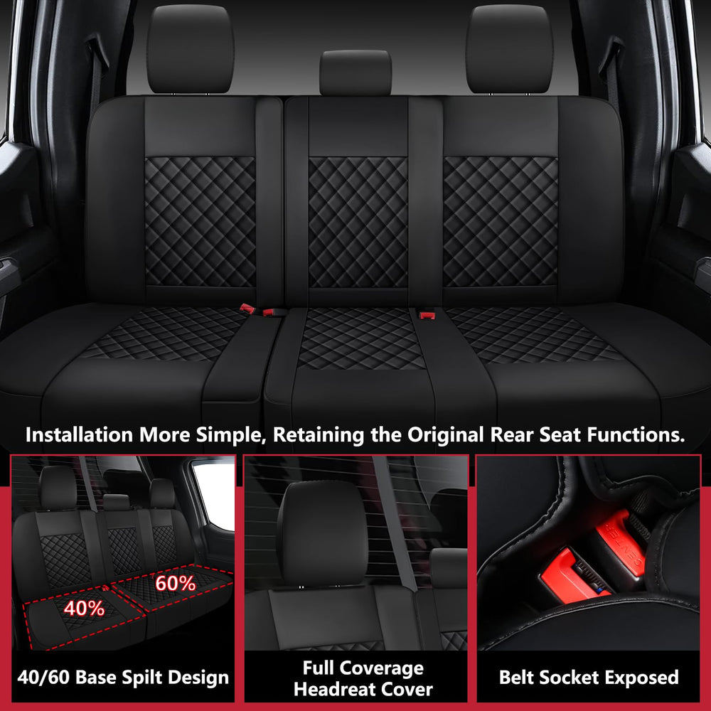 WENNFOUR F150 rear seat 40/60 split detail enabling folding and comfort