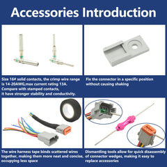 WENXJFF 12-pin DT connector for complex harnesses