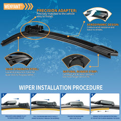 Wenyant rear wiper 14-inch blade improving rear visibility.