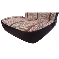 Elastic side panels and adjustable straps on West Coast Auto Baja Blanket seat cover