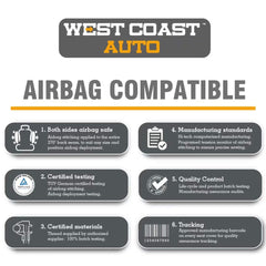 West Coast Auto Baja blanket bucket seat cover interior view in car setting