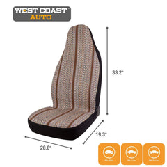 Universal-fit design for most seats with headrests by West Coast Auto Baja Blanket cover
