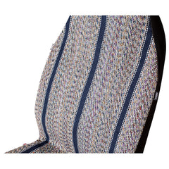 West Coast Auto Baja blanket seat cover blue side airbag demonstrates safety-compatible design