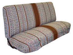 West Coast Auto Baja saddle blanket seat cover on a full-size bench protects against wear.