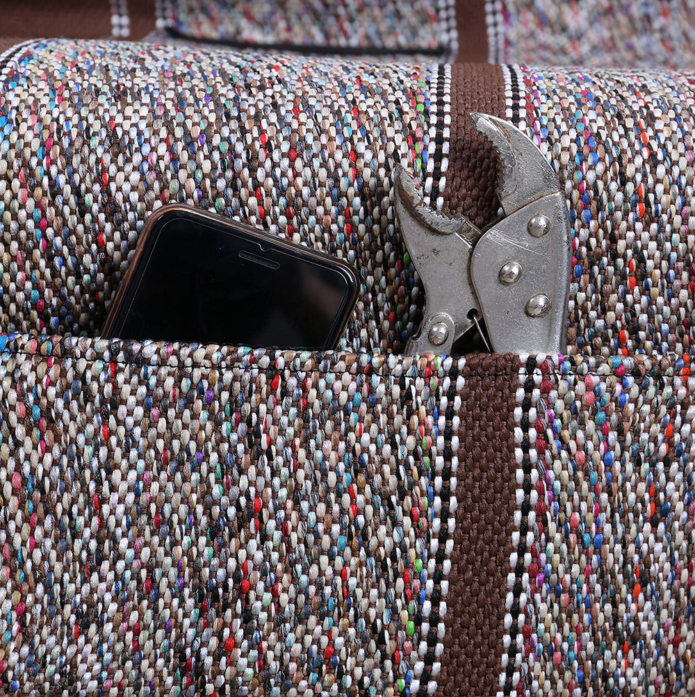 West Coast Auto Baja seat cover heavy-duty weave resists wear.