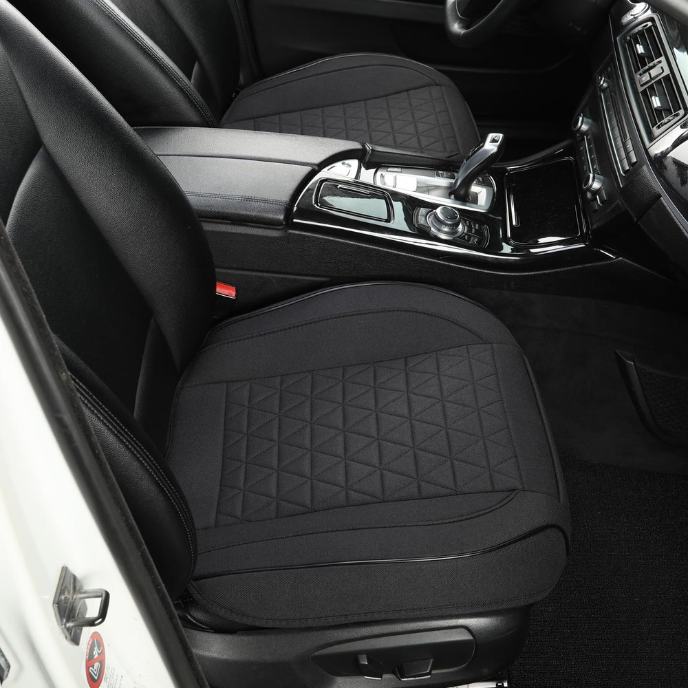 West Llama linen front seat cover bottom wrap protecting the entire bottom seat