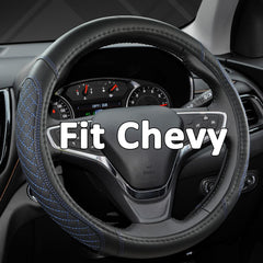 West Llama diamond quilted steering wheel cover on a 15-inch wheel, enhances grip and style.