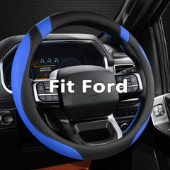 West Llama steering wheel cover on Ford F-150 front view enhances grip and style
