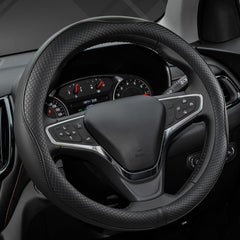 West Llama steering wheel cover in black microfiber offering comfortable grip for daily driving.