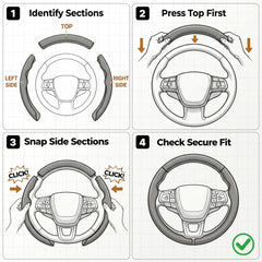 West Llama carbon-fiber texture steering wheel cover adds stylish protection.