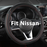 West Llama D-shaped cover for Nissan Rogue close-up showing breathable microfiber texture for grip.