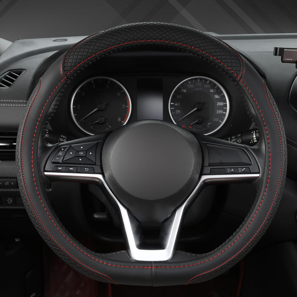 West Llama D-shaped cover for Nissan Rogue close-up highlights durable microfiber material.