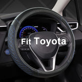 West Llama diamond-quilted steering wheel cover adds luxury and grip.