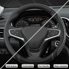 West Llama diamond-quilted steering wheel cover for Chevy Colorado blends softness with grip.