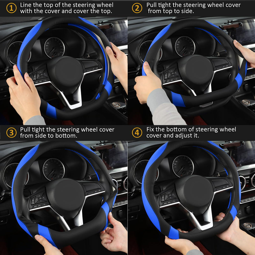 West Llama easy-install steering cover for Nissan D-shaped wheels