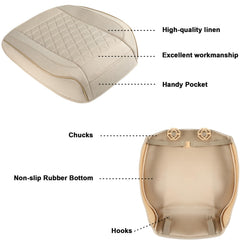 West Llama elastic straps and front pocket add stability and handy storage