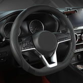 West Llama flat bottom steering cover on Nissan Rogue enhances grip and control