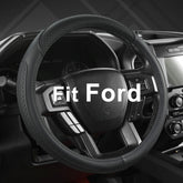 West Llama Ford F-150 steering wheel cover in black with snug 15-16 inch fit and enhanced grip