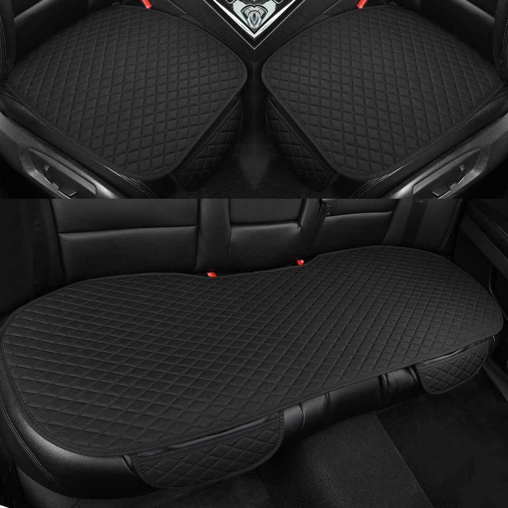 West Llama linen front seat covers protect seats with durable, soft fabric.
