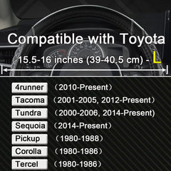 West Llama steering cover for 4Runner with diamond quilting enhances grip and cabin decor.