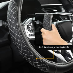 West Llama steering cover for Sequoia combines protection and luxury with diamond quilting.