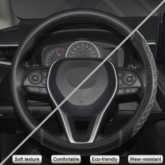 West Llama steering cover for Toyota 16 inch wheel adds comfort and style with diamond quilting.