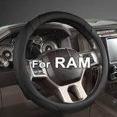 West Llama steering wheel cover for Dodge RAM; snug fit improves grip.