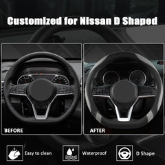 Elegant black and gray finish complements most car interiors.
