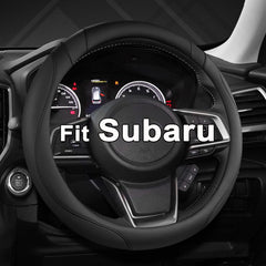 West Llama steering cover for 14.5-15 inch Subaru wheels, black, soft and durable.