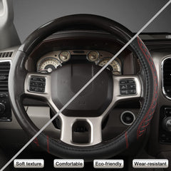 West Llama microfiber leather steering cover combines soft feel with durability.