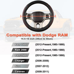 West Llama RAM steering cover with custom fit for 15-16 inch wheels for reliable grip.