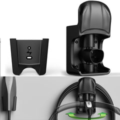Westsaim Tesla charger holder mounted on wall with swivel base for organized charging.