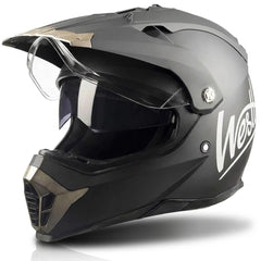 Westt dirt bike helmet with DOT full-face shell for protection on trails