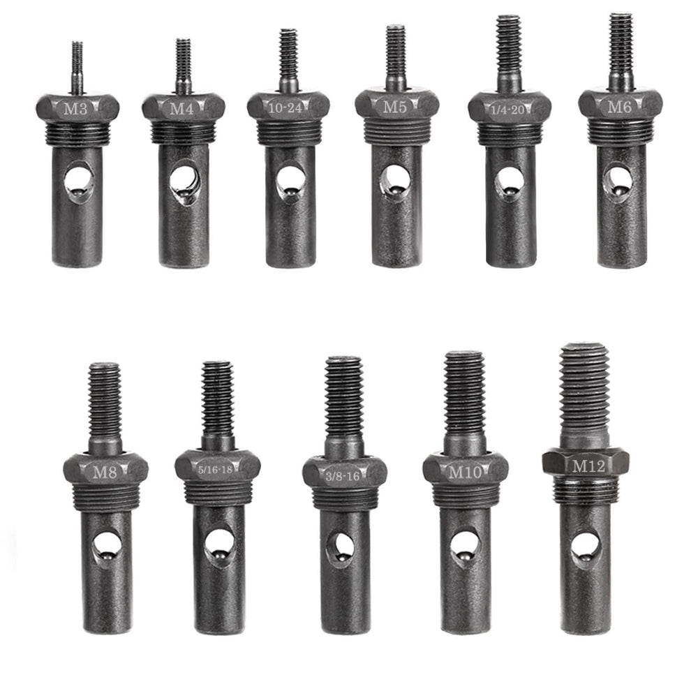 WETOLS rivet nut mandrels in labeled packaging for quick size selection