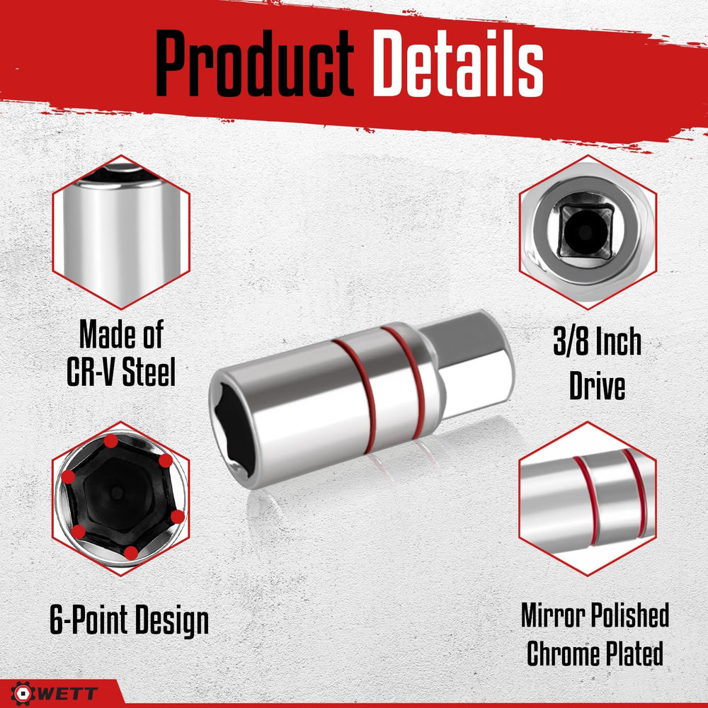 WETT spark plug socket 13-16in for versatile imperial sizing