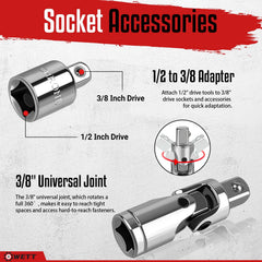 WETT universal joint 3/8in helps access tight spots