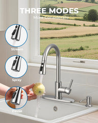 WEWE 10 oz soap dispenser keeps hand soap handy at the sink.