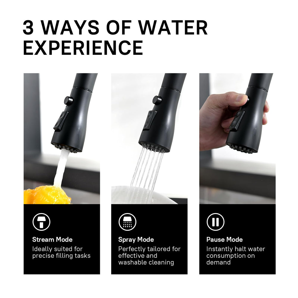 WEWE 360-degree swivel allows full sink reach