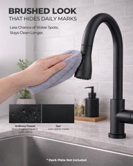 WEWE matte black finish faucet for contemporary kitchens