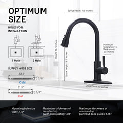 WEWE faucet shows spray settings for versatile kitchen tasks